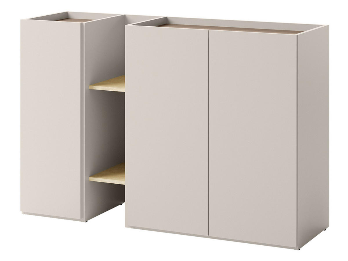 KOMMODE Sigma 3D SG06 - Kaschmir/Trüffeleichefarben, Holzwerkstoff (136/91/42cm) - MIRJAN24