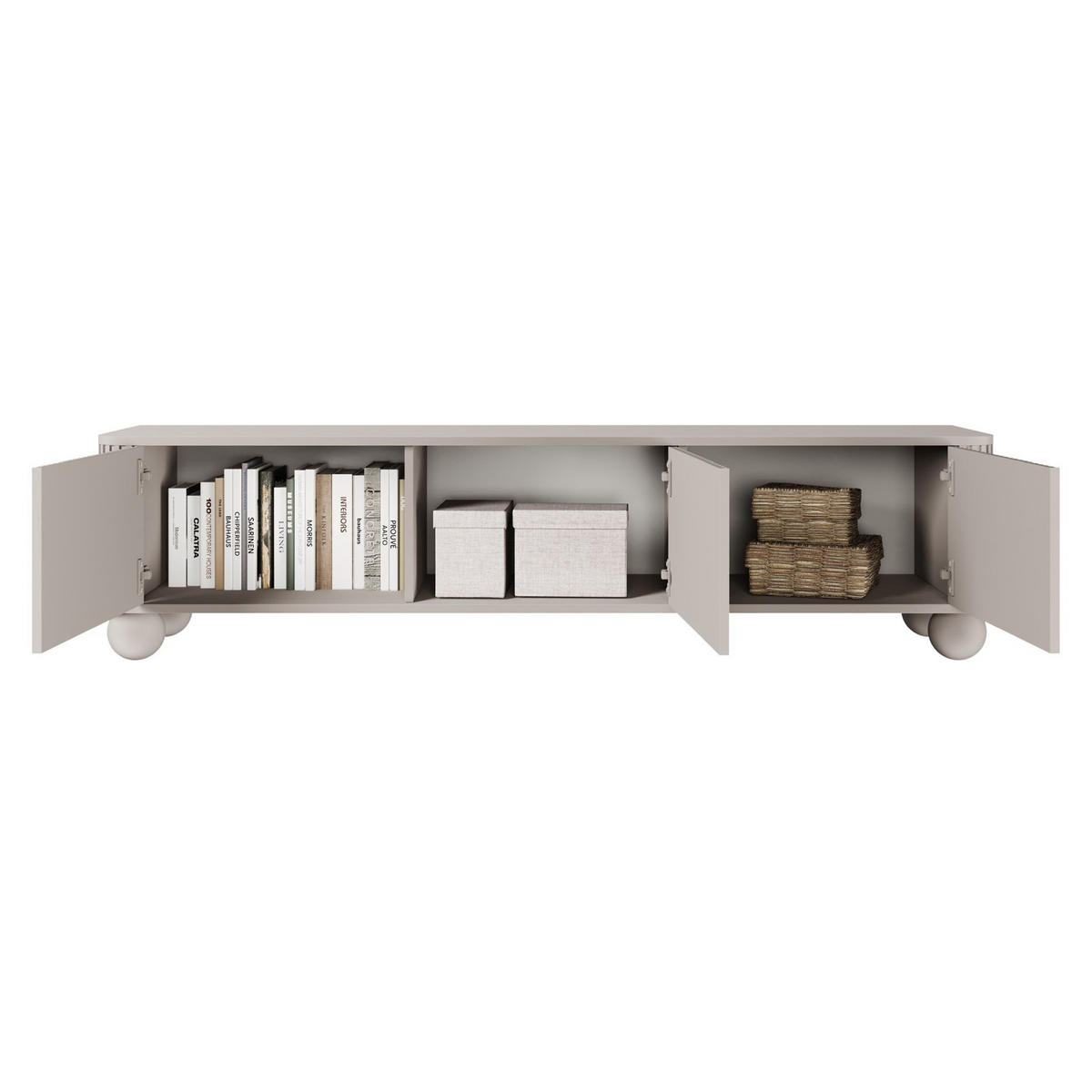 TV-SCHRANK Arvello Greige 163 cm - Taupe, Holz/Holzwerkstoff (163.2/49.2/38cm) - Selsey
