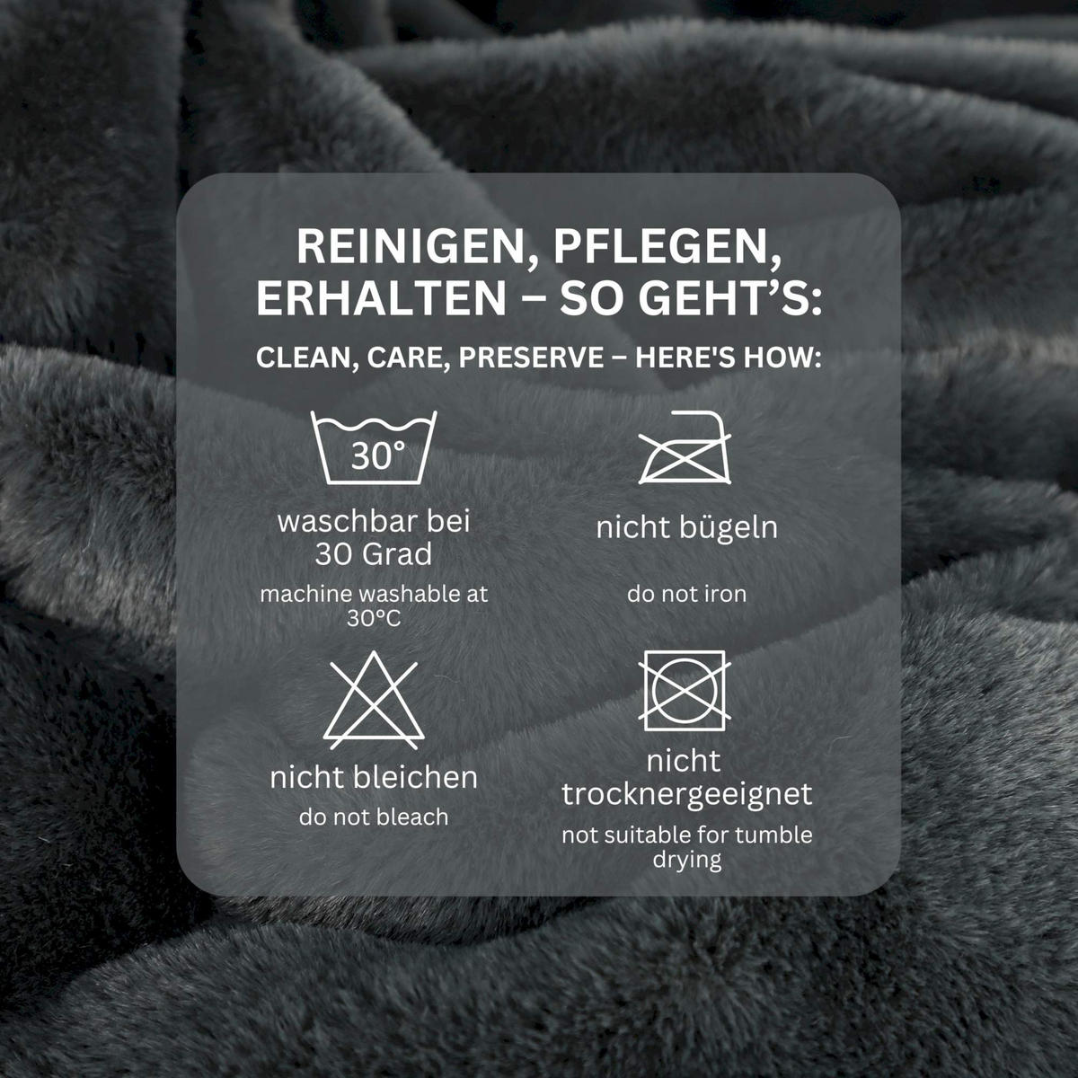 WOHNDECKE ELEGANCE - Anthrazit, Textil (130/170cm) - Schöner Wohnen