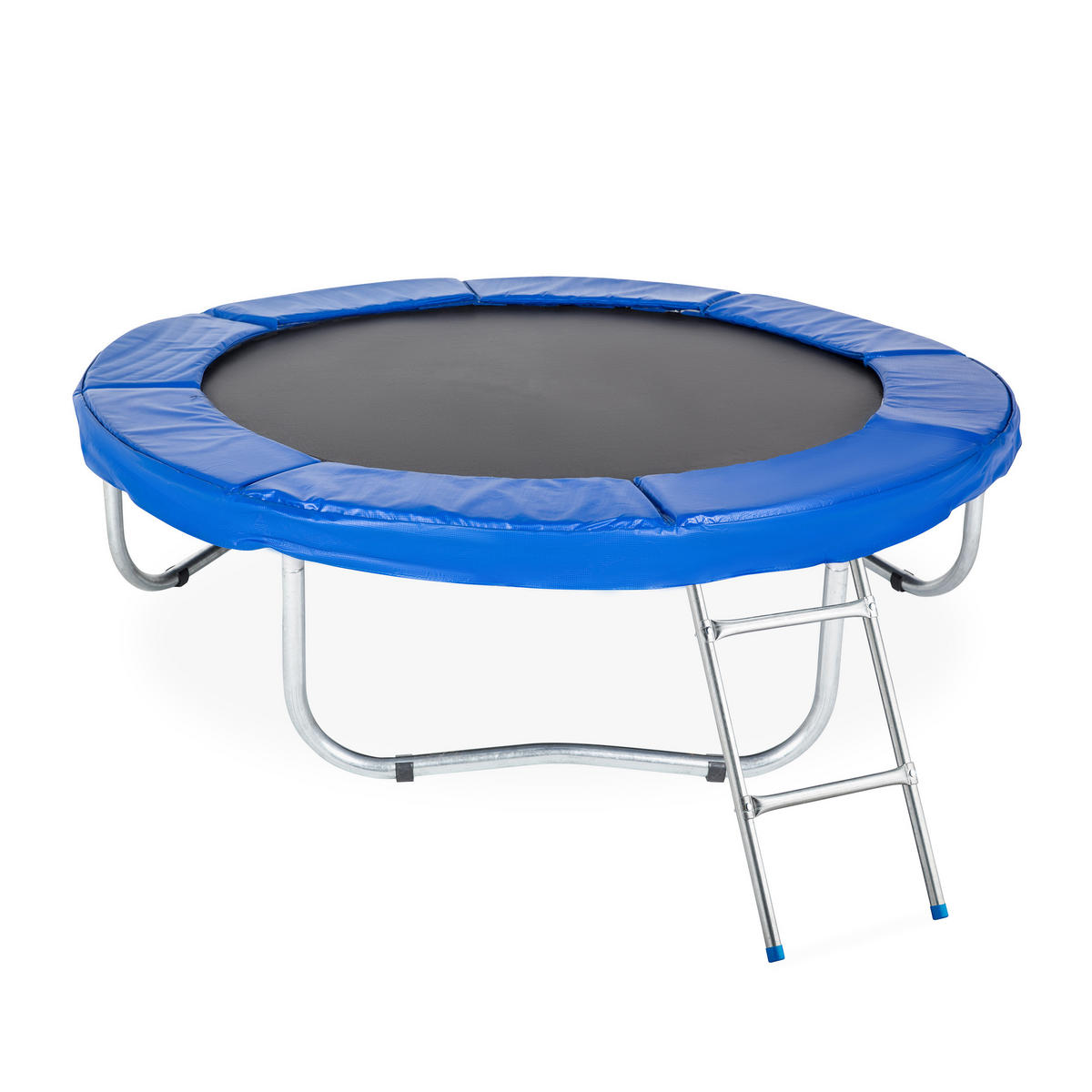 LEITER Trampolin - Silberfarben, Kunststoff/Metall (38/6cm) - Relaxdays