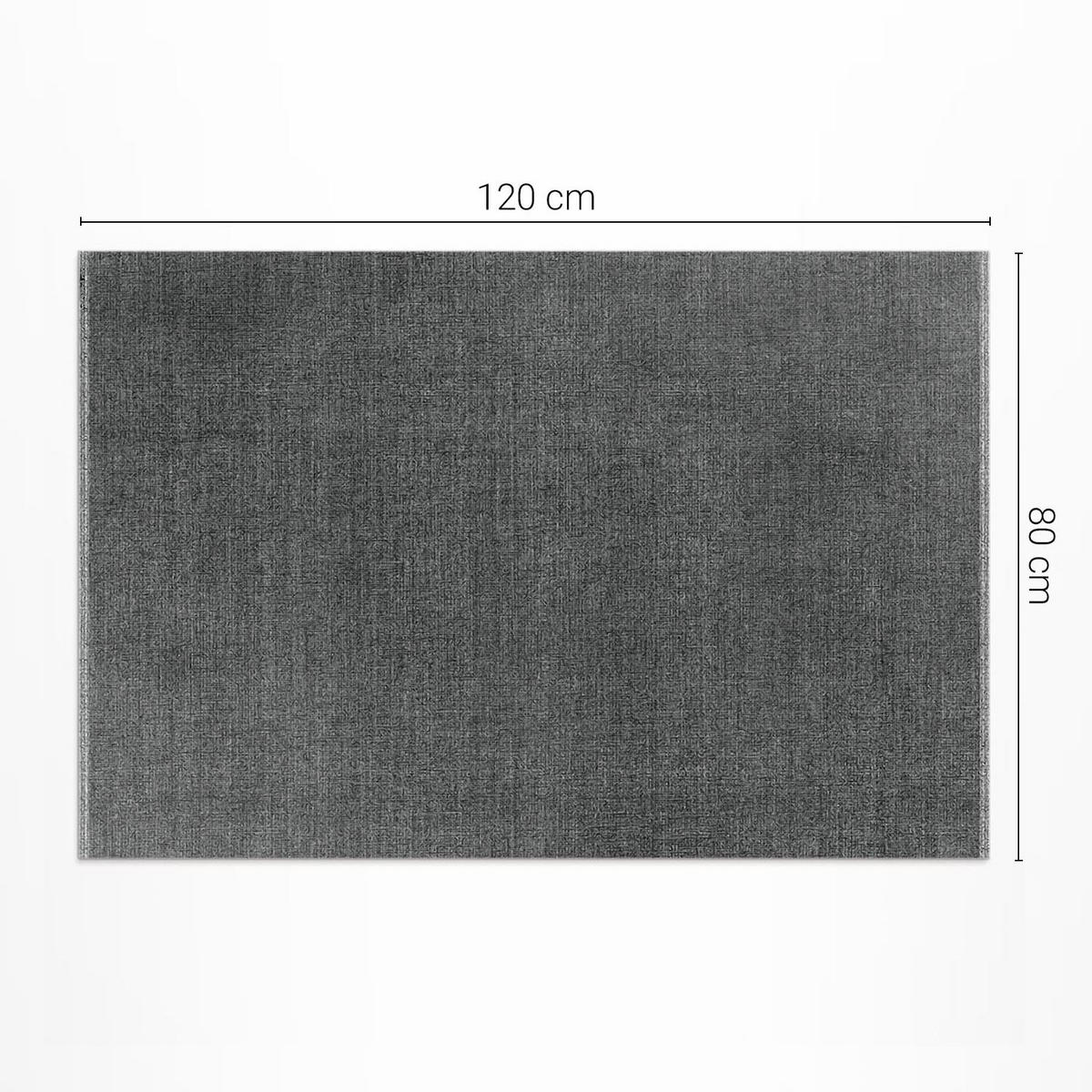 TEPPICH 80x120 cm Dunkler Eleganter Stein Stoffoptik - Grau, Kunststoff (80/120cm) - Wallfluent