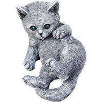 STEINFIGUR Katze Bella spielend massiver Steinguss Frostfest - Grau, Stein (17/13/23cm) - stoneandstyle