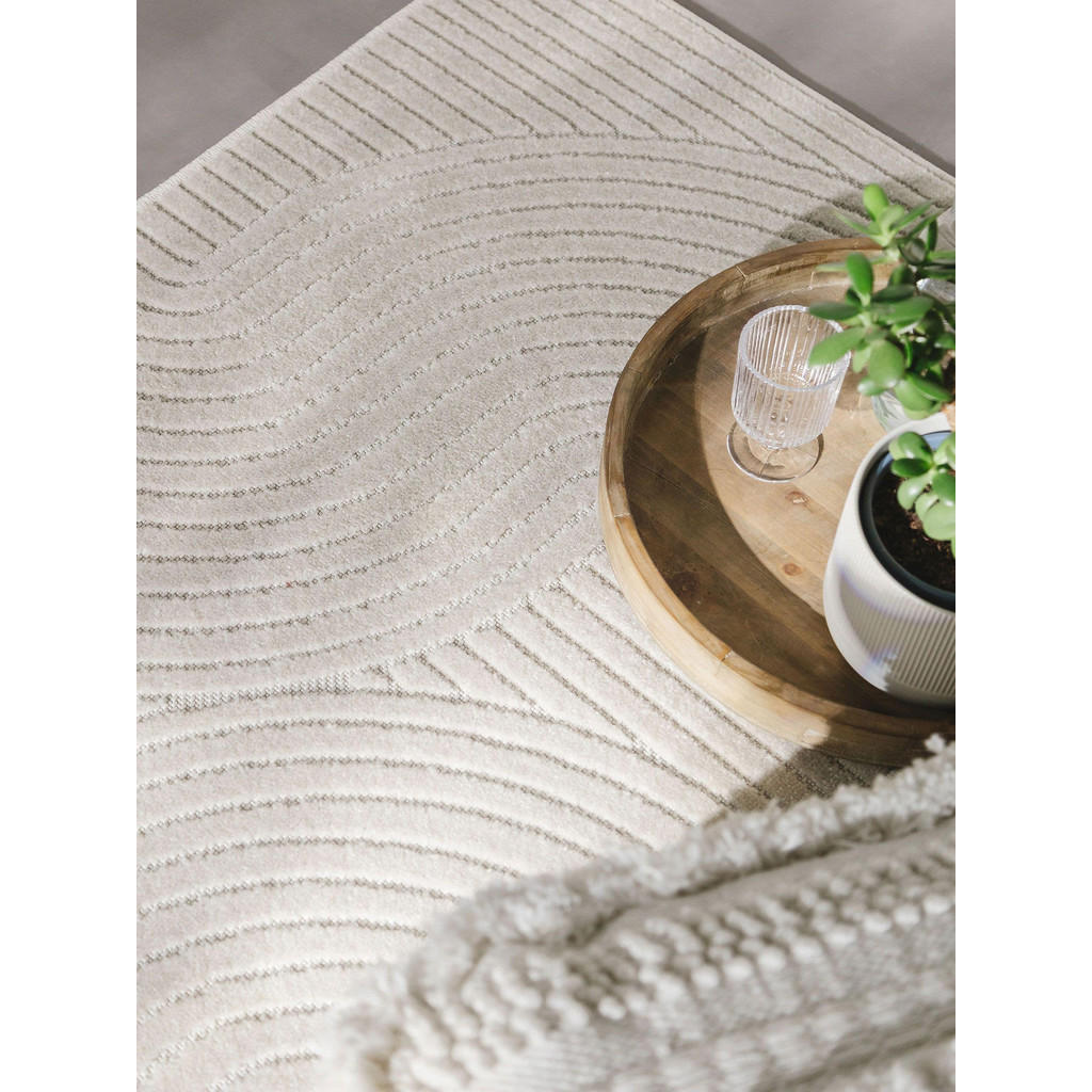 Thumbnail - benuta Pop Outdoorläufer, Creme, Textil, Abstrakt, Rechteckig, 80x240 cm, Oeko-Tex® Standard 100, wasserabweisend, Teppi...