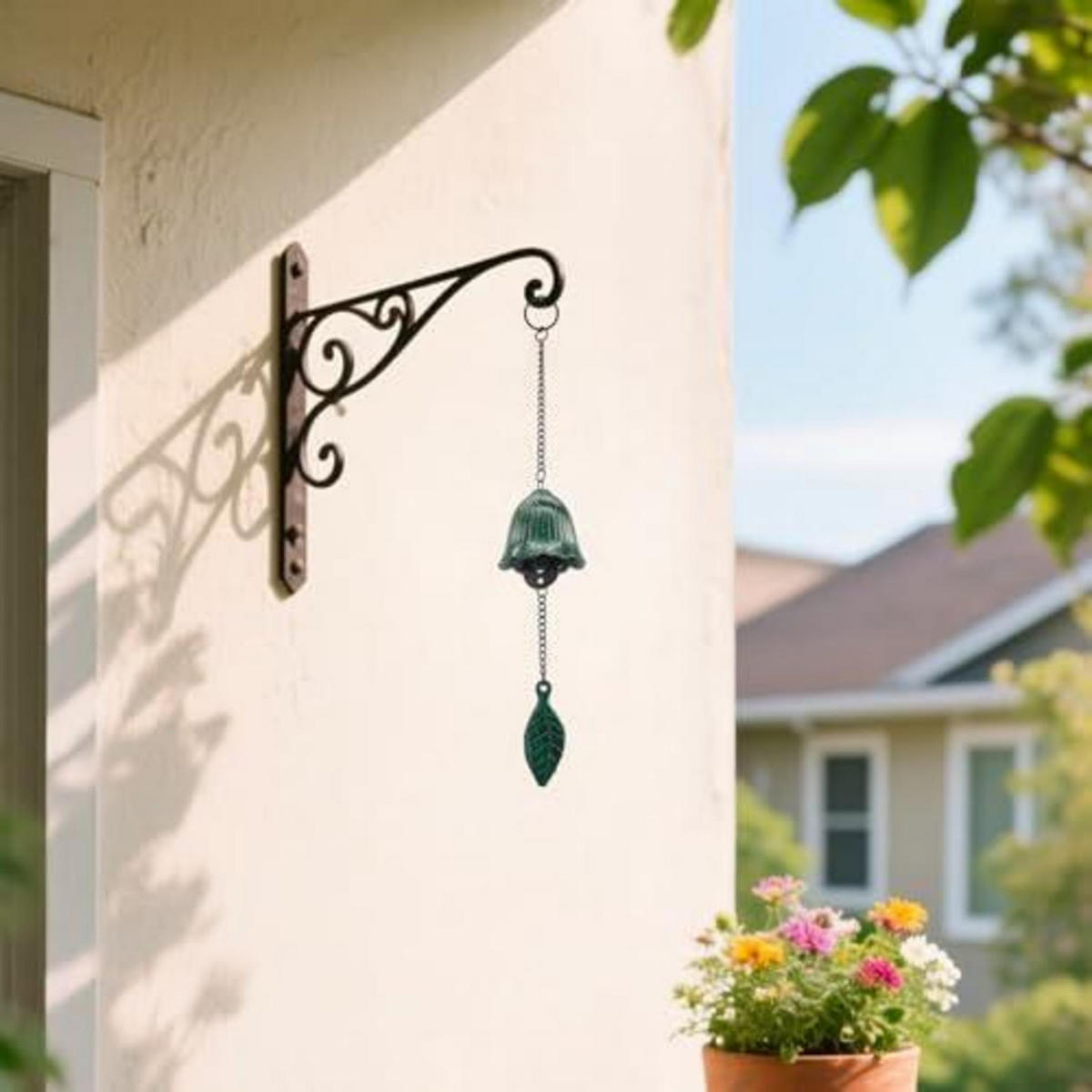 WINDSPIEL Blatt Gusseisen Grün - Grün, Metall (32/5.5/5.5cm)