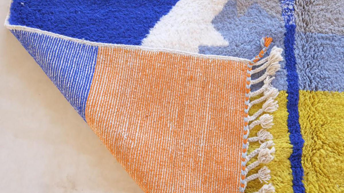 BERBERTEPPICH aus reiner Wolle 219x 239 cm - Blau, Naturmaterialien (219/239cm) - AFK Living