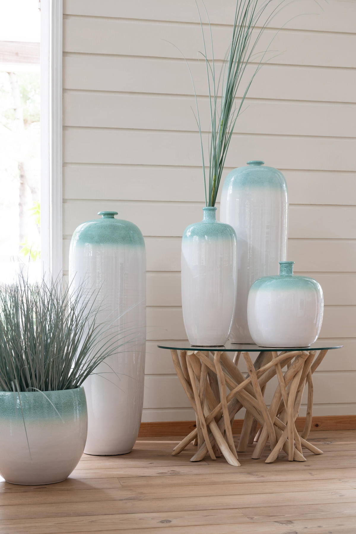 BLUMENTOPF MW Grün - Grün, Keramik (34/30cm) - J-Line