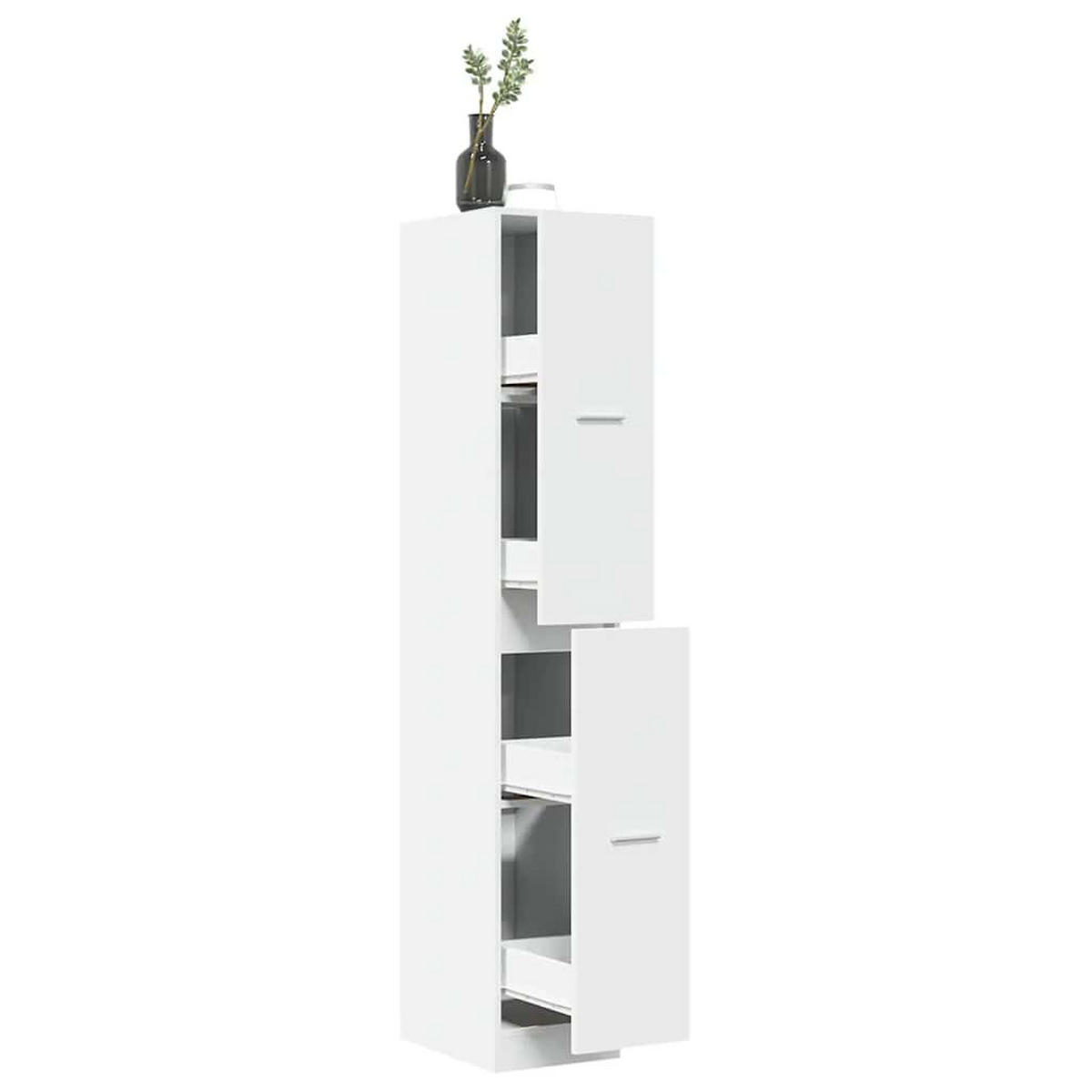 APOTHEKERSCHRANK Weiss 30/41/174,5 Cm Holzwerkstoff - Weiß, Holzwerkstoff (41/174.5/30cm) - vidaXL