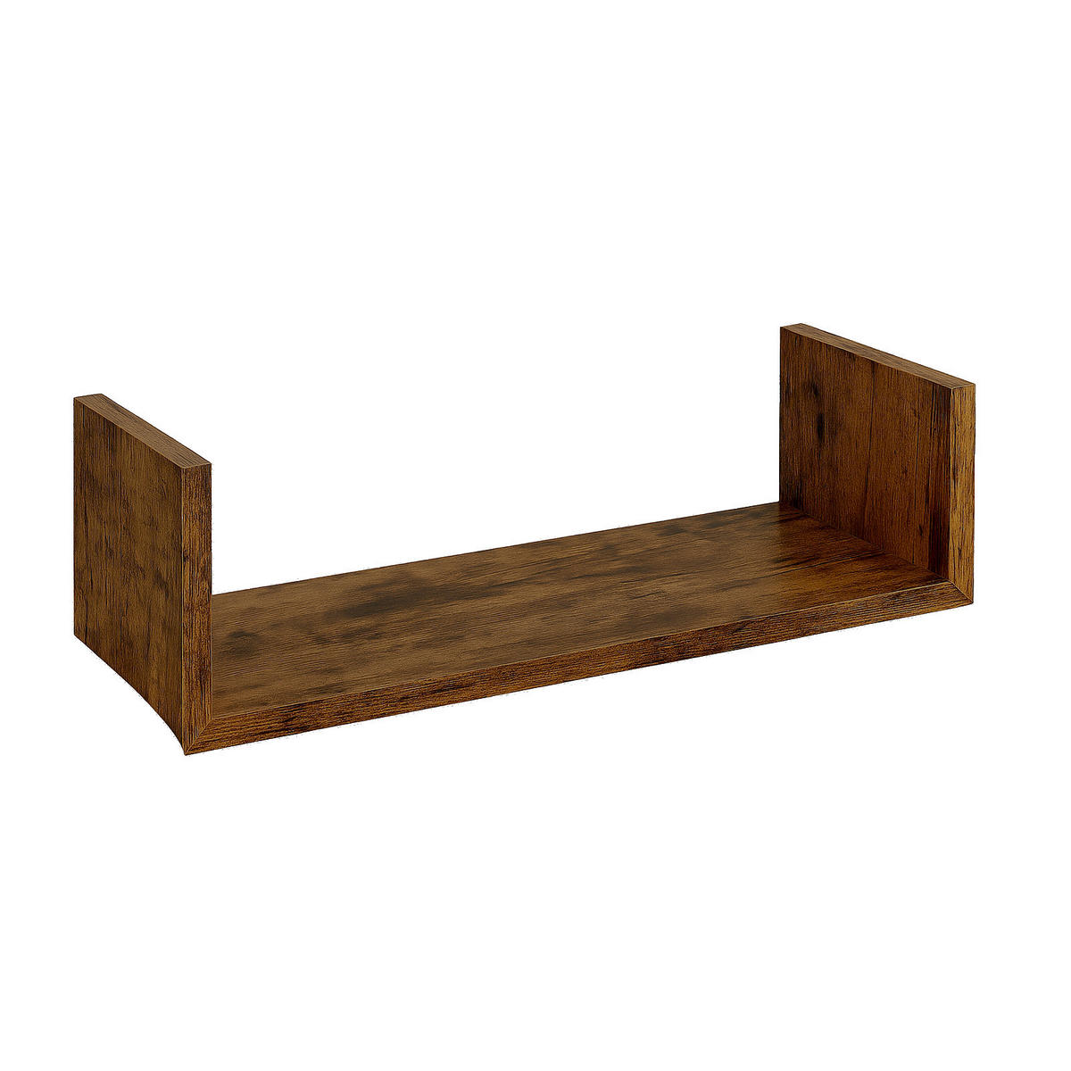 WANDREGAL Holzoptik Dunkelbraun 3er-Set U-Form 30/45/60x15x10 cm - Dunkelbraun, Holzwerkstoff (60/10/15cm) - Begryf