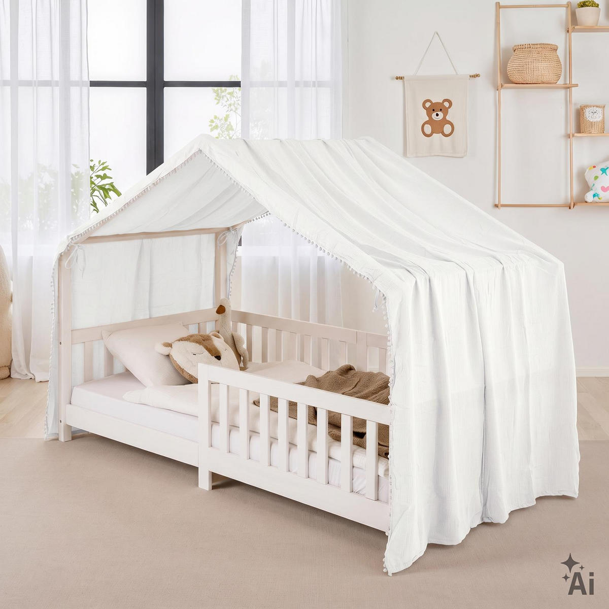 BETTHIMMEL FÜR HAUSBETT LIAN weiß - Weiß, Textil - IDIMEX