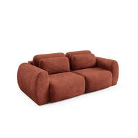 SCHLAFSOFA Simone - Rotbraun, Holzwerkstoff/Textil (266/95/110cm) - Fun Möbel