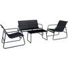 GARTENSITZGRUPPE fortaleza Schwarz - Schwarz, Metall - Habitat Garten