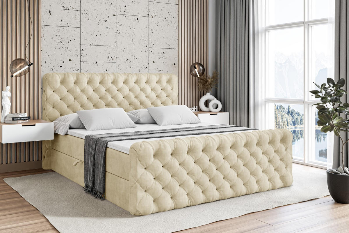BOXBETT BOXI8-Z - 200x200 cm - H3 - Beige - Beige, Holzwerkstoff (200/200cm) - ALTDECOR