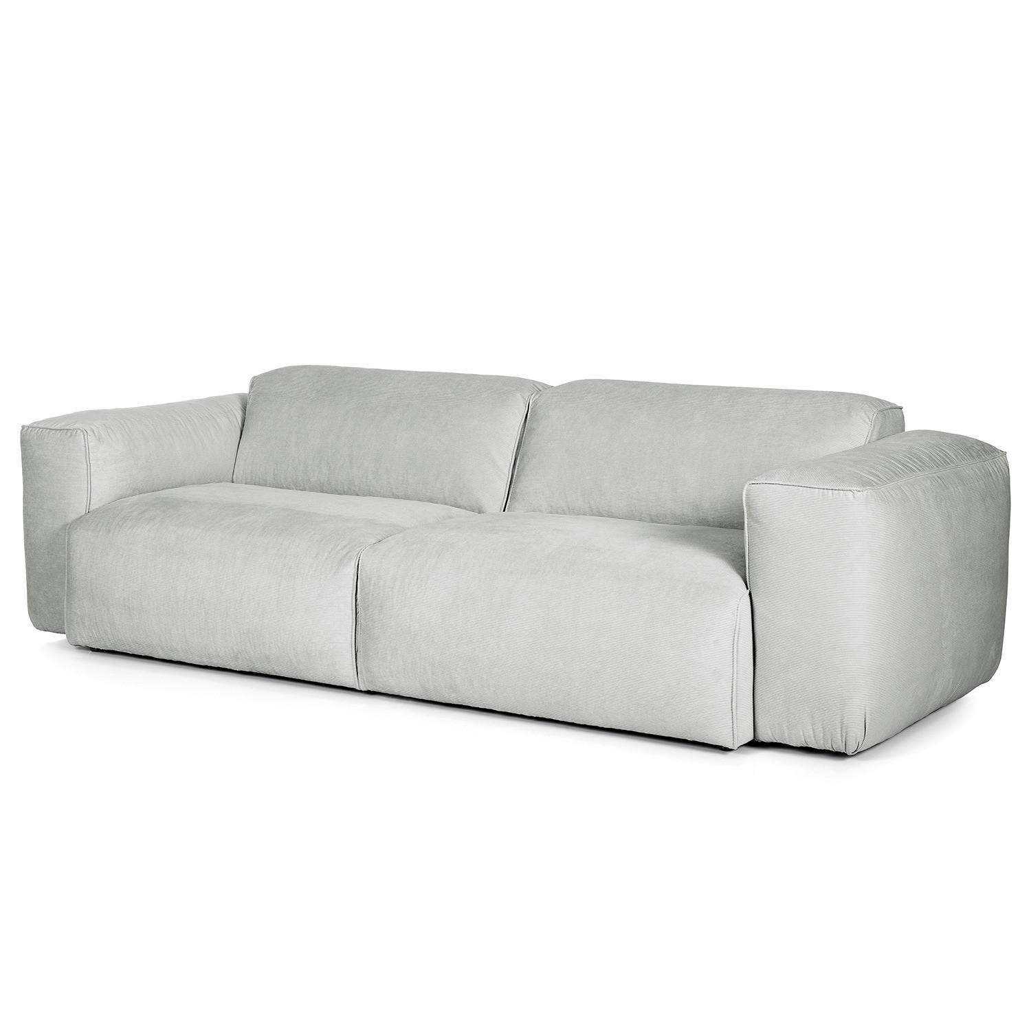 3-SITZER SOFA - Schwarz/Grau, Kunststoff/Textil (251/71/102cm) - home24