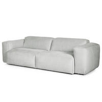 3-SITZER SOFA - Schwarz/Grau, Kunststoff/Textil (251/71/102cm) - home24