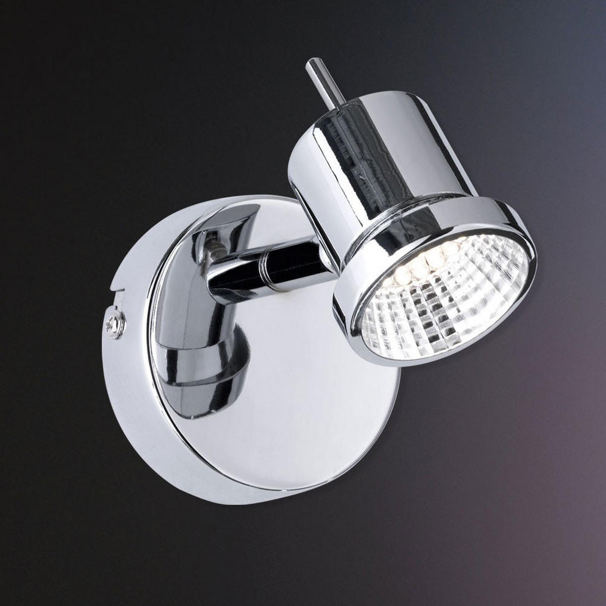 LED WANDLEUCHTE HOORN Silber mit beweglichem Spot 2er Set - Silberfarben, Metall (8/9/8cm)