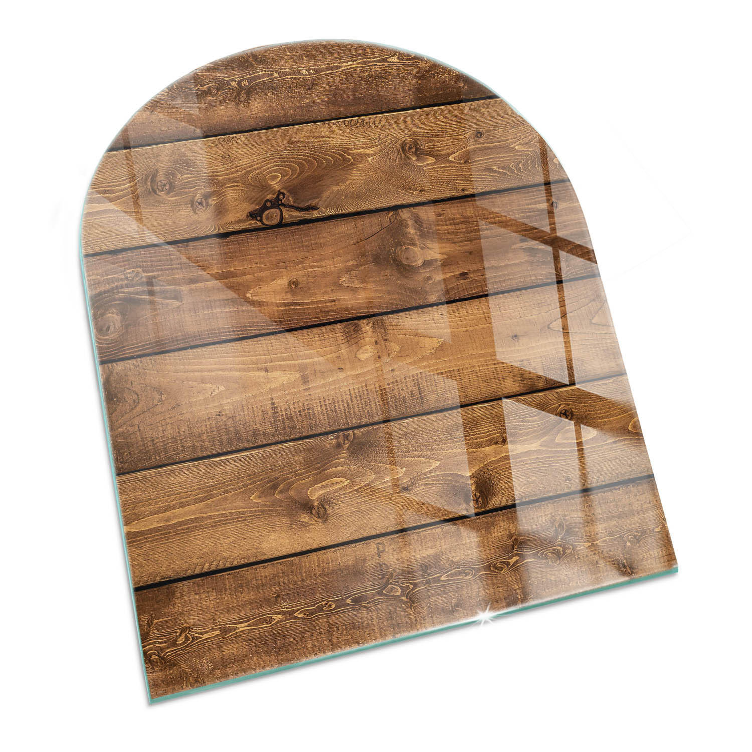 GLASPLATTE für Kamin 80x70 cm Braun - Braun, Glas (80/70/0.4cm) - ArtPrintCave