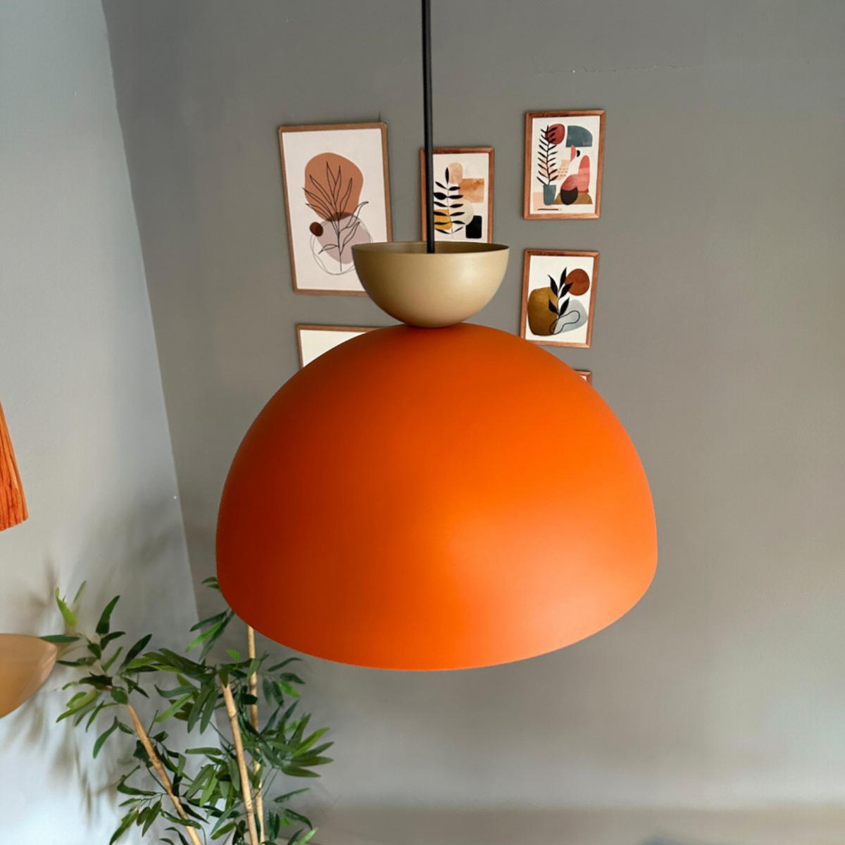 PENDELLEUCHTE BSYimpi - Orange, Metall (30/30/24cm) - Bamyum