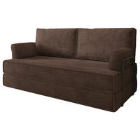 BETTSOFA SILAR aus Schaumstoff Cordstoff Braun Schlaffunktion - Braun, Textil (170/86/80cm) - MASSENO
