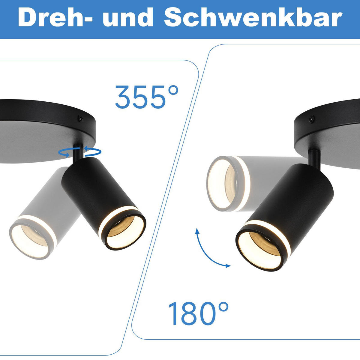 STRAHLER Heilbronn 2-flammig 20/20/17 cm - Schwarz, Metall (20/20/17cm) - Nettlife