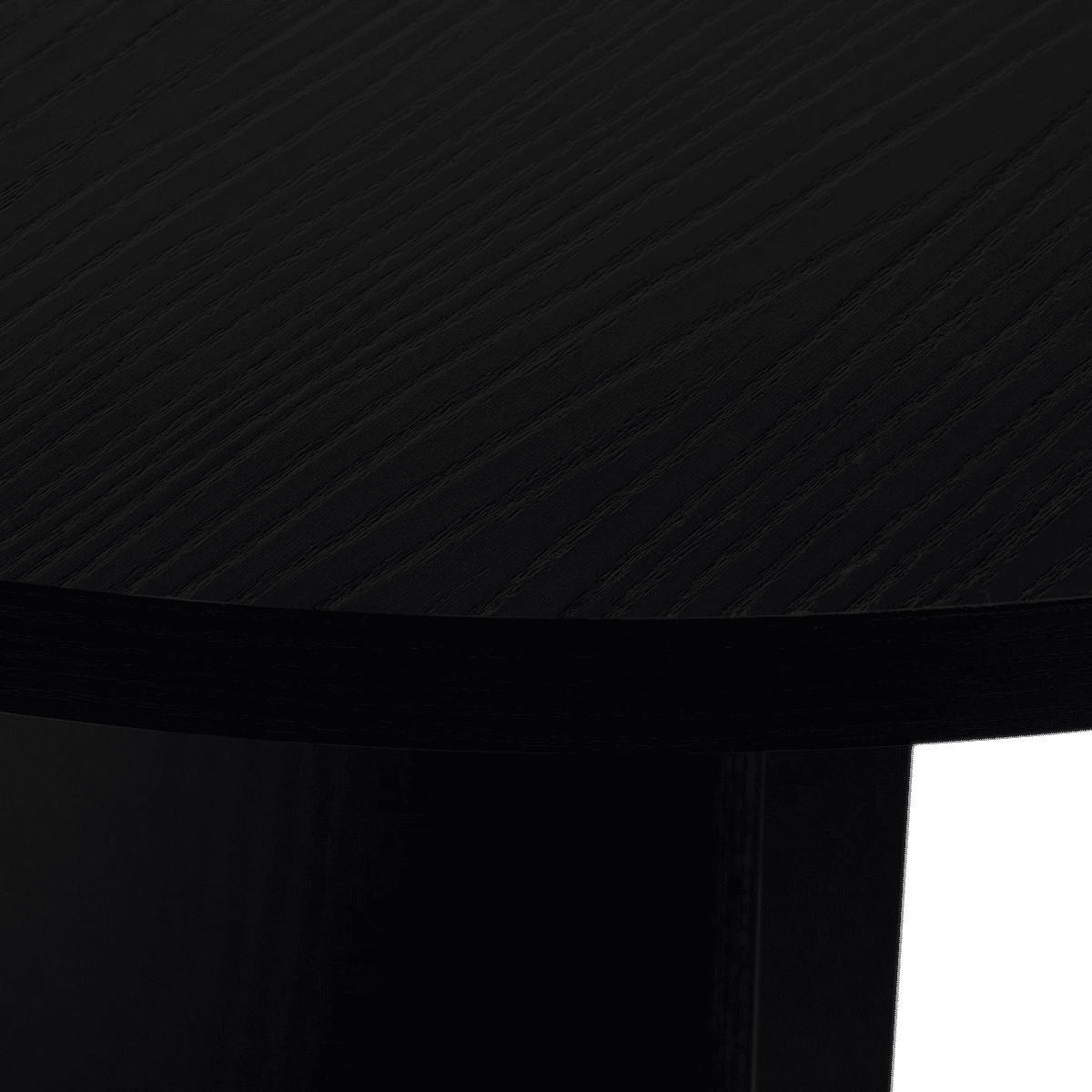 ESSTISCH mit abgerundeten Kanten sable 180/75/89,5 cm - Schwarz, Holzwerkstoff (180/89.5/75cm) - Calicosy