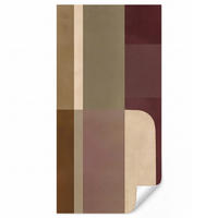 TAPETE - Unis - Abstrakt - Bordeaux - Linien - 140x280 cm - Multicolor, Papier (140/280cm) - OnlyWow