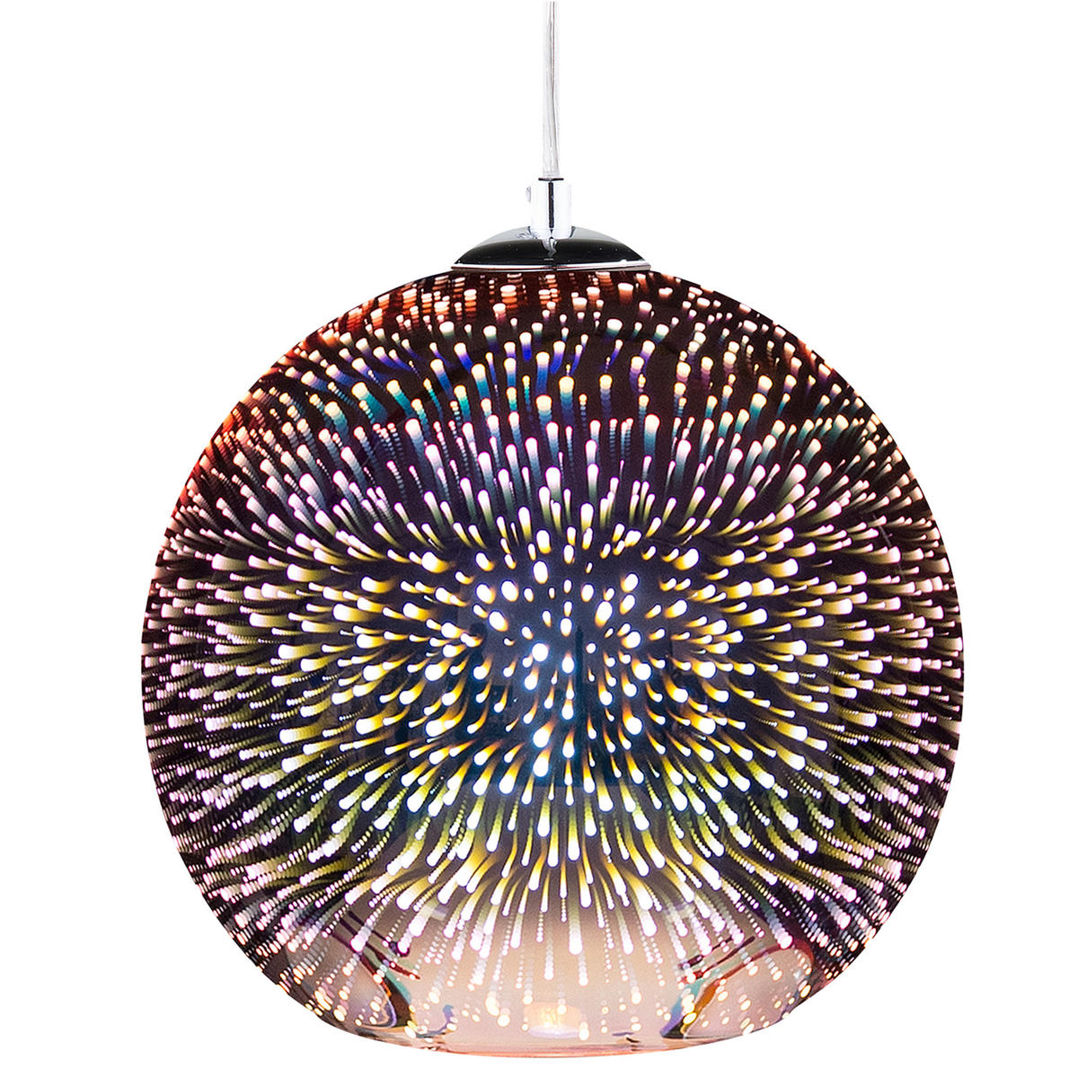 HÄNGELEUCHTE Sessera 25/25/118 cm - Kupferfarben, Glas (25/25/118cm) - Beliani