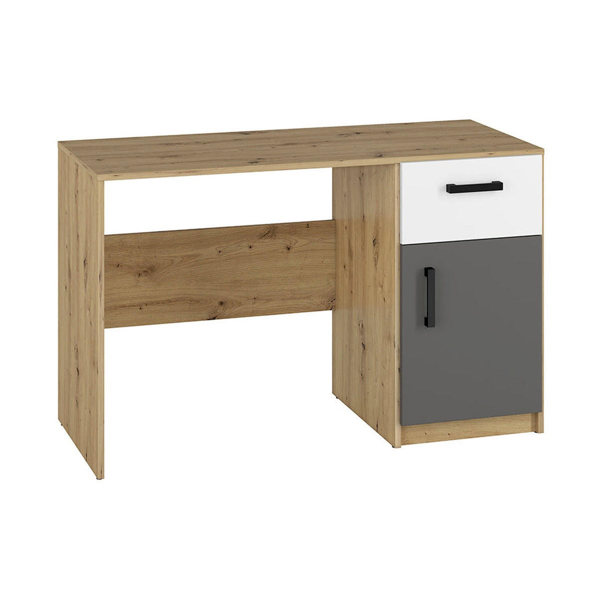 hi-markt Schreibtisch Weiß, Anthrazit 120x76x53 cm