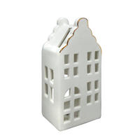LATERNENHAUS Hytte Weiß 8/6/16.8 cm Keramik - Weiß, Keramik (6/16.8/8cm) - Mondex