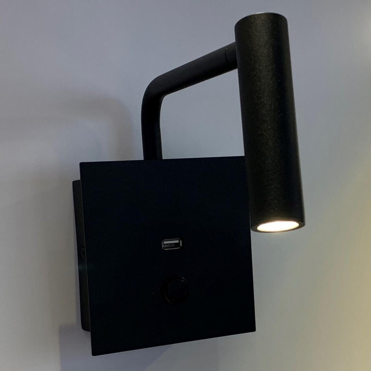 WANDLEUCHTE Miami, Schwarz, 12cm - Schwarz, Metall (23/12/12cm) - KOSILUM