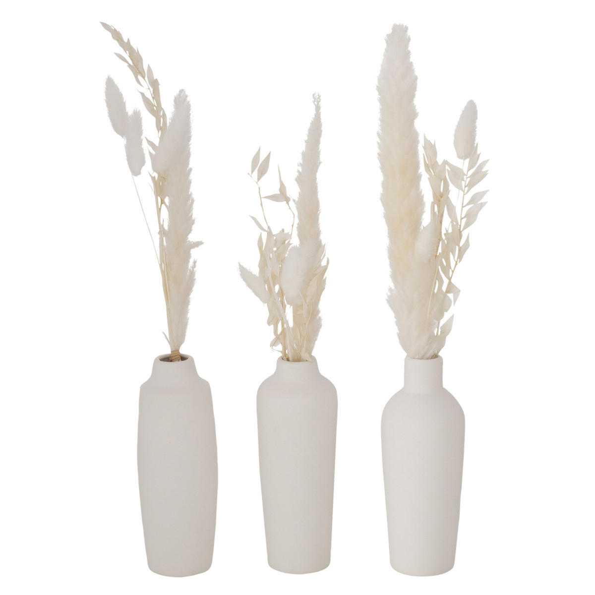 DEKOVASE aus Porzellan Bianca 5,5/5,5/16 cm - Weiß, Keramik (16cm) - Boltze Home