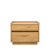 NACHTTISCH mit 2 Schubladen aus Holz - SINCE -Helles Holz - Eschefarben, Holz (50/40/40cm) - Drawer