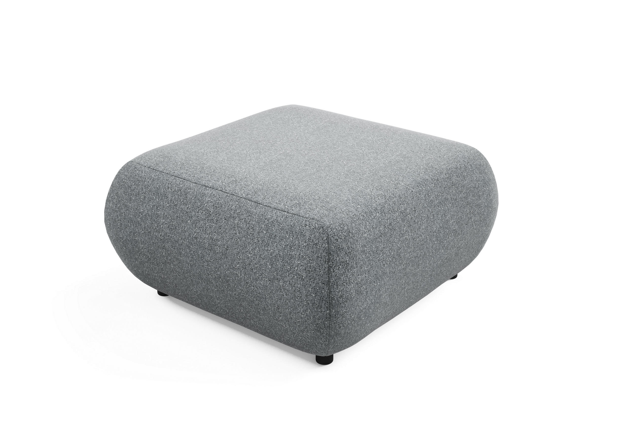 Masseno Polsterhocker Grau 88x41x88 cm