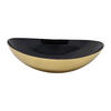 SCHALE Glam aus Eisen in Gold/Schwarz 23,5/19,5 cm - Schwarz, Metall (7cm) - LaLe Living