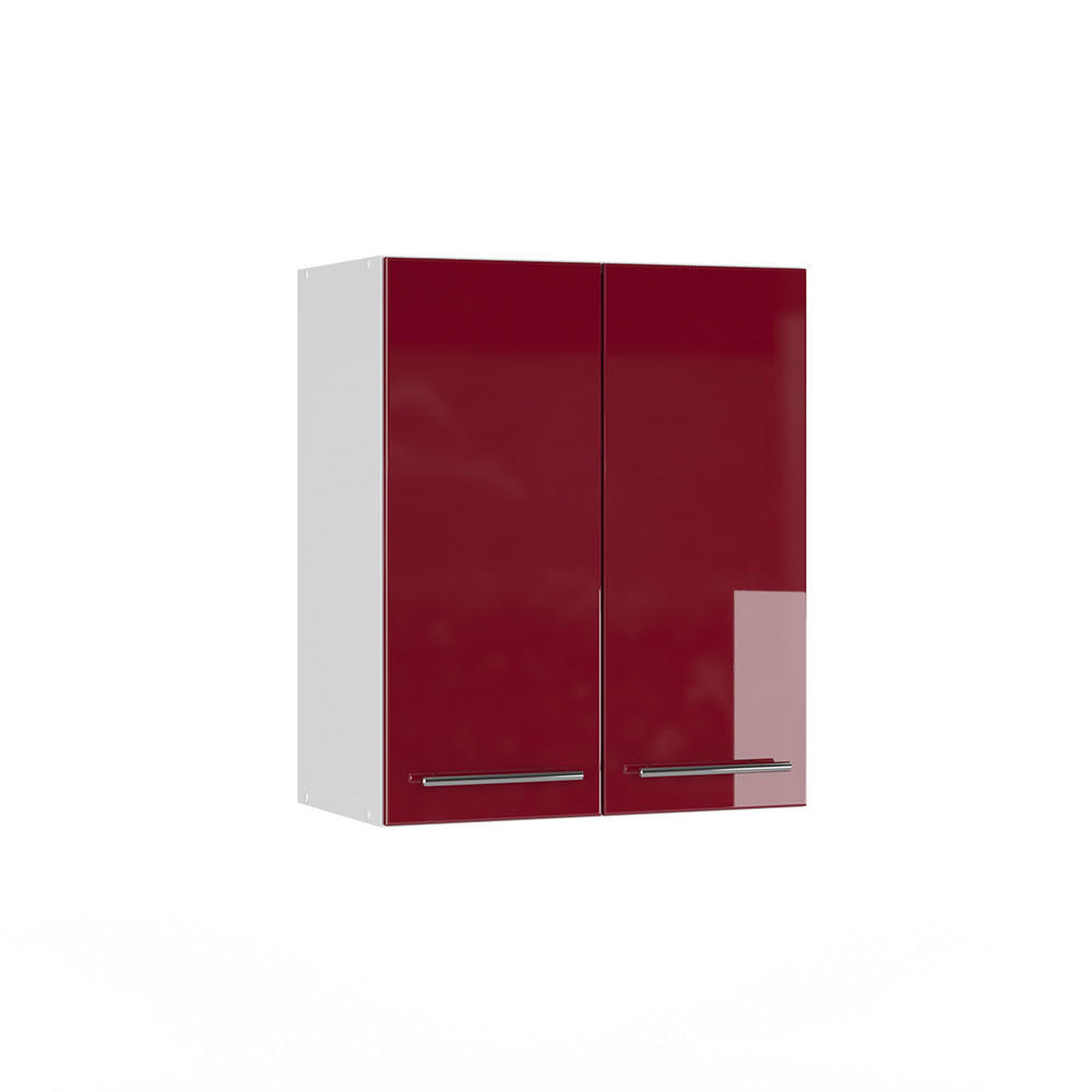 HÄNGESCHRANK Fame-Line Bordeaux Hochglanz 60 cm - Bordeaux/Weiß, Holzwerkstoff (60/72/34.1cm) - Vicco
