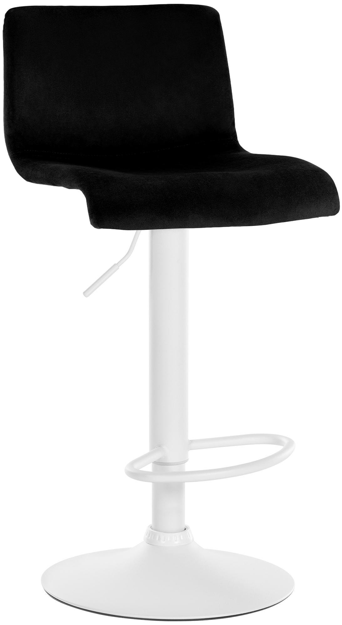 BARHOCKER Samt Schwarz - Schwarz, Textil (39/83/36cm) - CLP