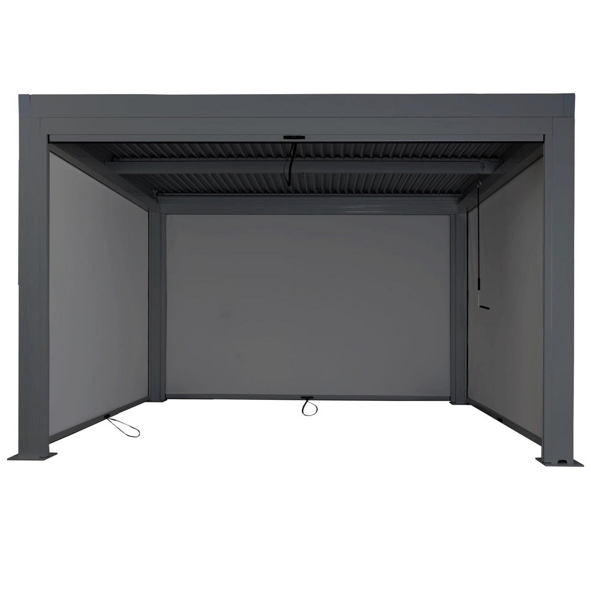 PERGOLA 4x Seitenwand 220x400x300cm Anthrazit - Anthrazit, Metall (400/220/300cm) - BERLINLODGE