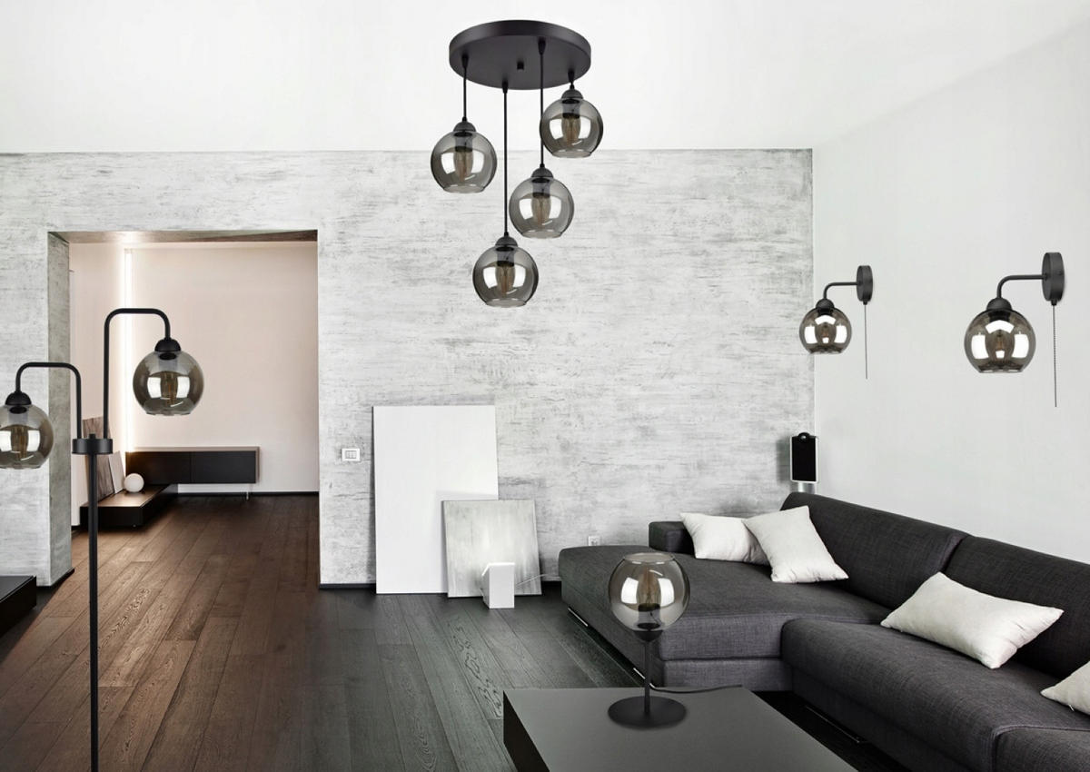 PENDELLEUCHTE HAGEN - Schwarz, Glas/Metall (40/40/70cm) - kiki design