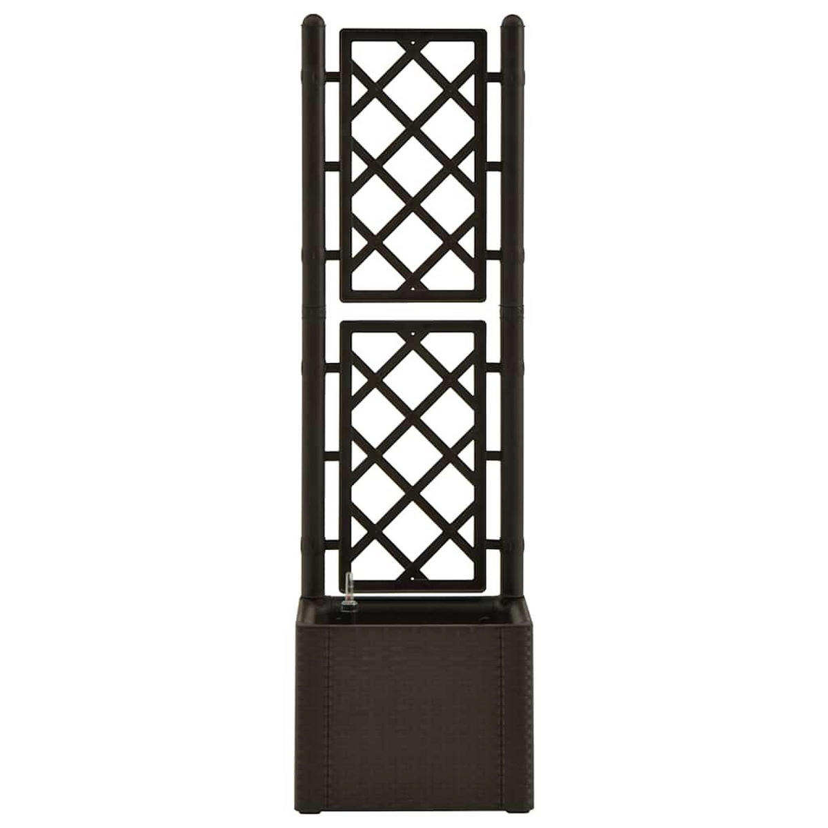 RANKKASTEN Pflanzgefäß BAYO Mokka 43x43x142 cm - Braun, Kunststoff (43/142/43cm) - DELUKE