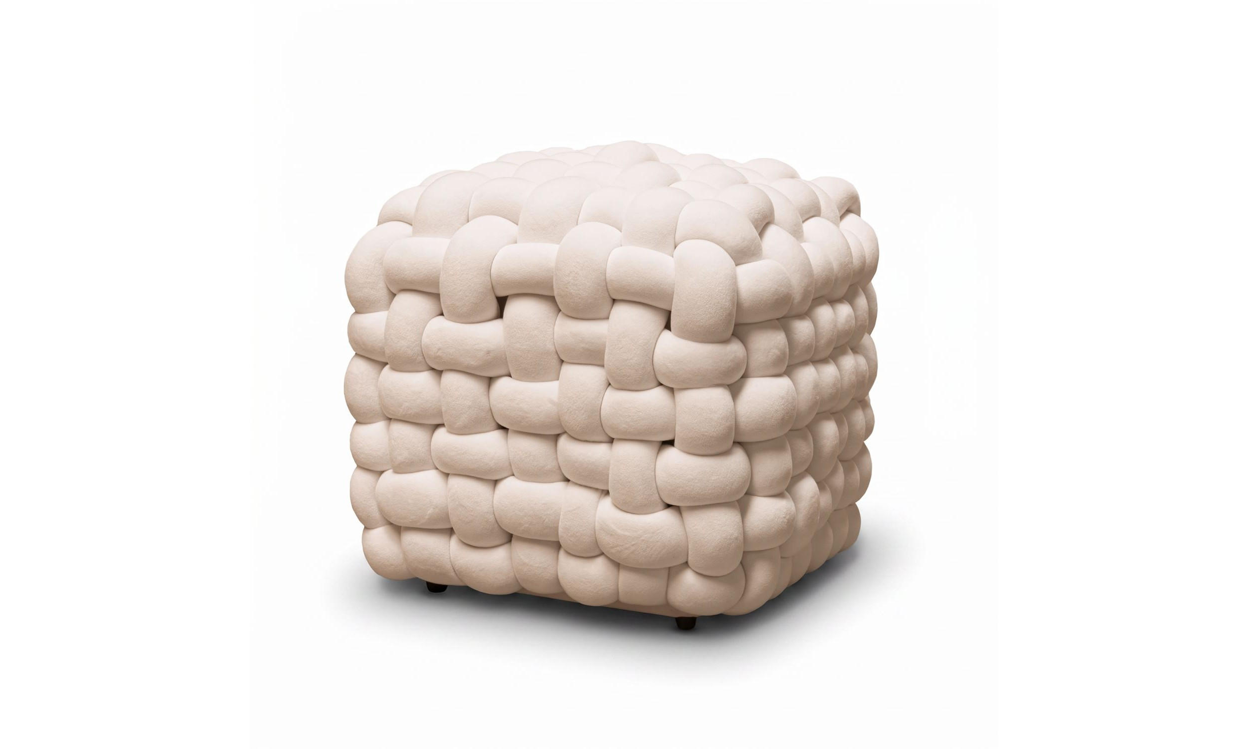 Lookway Hocker Beige 40x40x40 cm