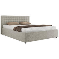 POLSTERBETT PAVO CLASSIC 160/200 - Hellgrau Strukture - Multipocket-Matratze - Hellgrau, Textil (160/200cm) - MKS