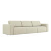 4-SITZER-SOFA Strukturstoff Stoff Beige - Beige/Creme, Kunststoff/Textil (314/80/103cm) - Makamii
