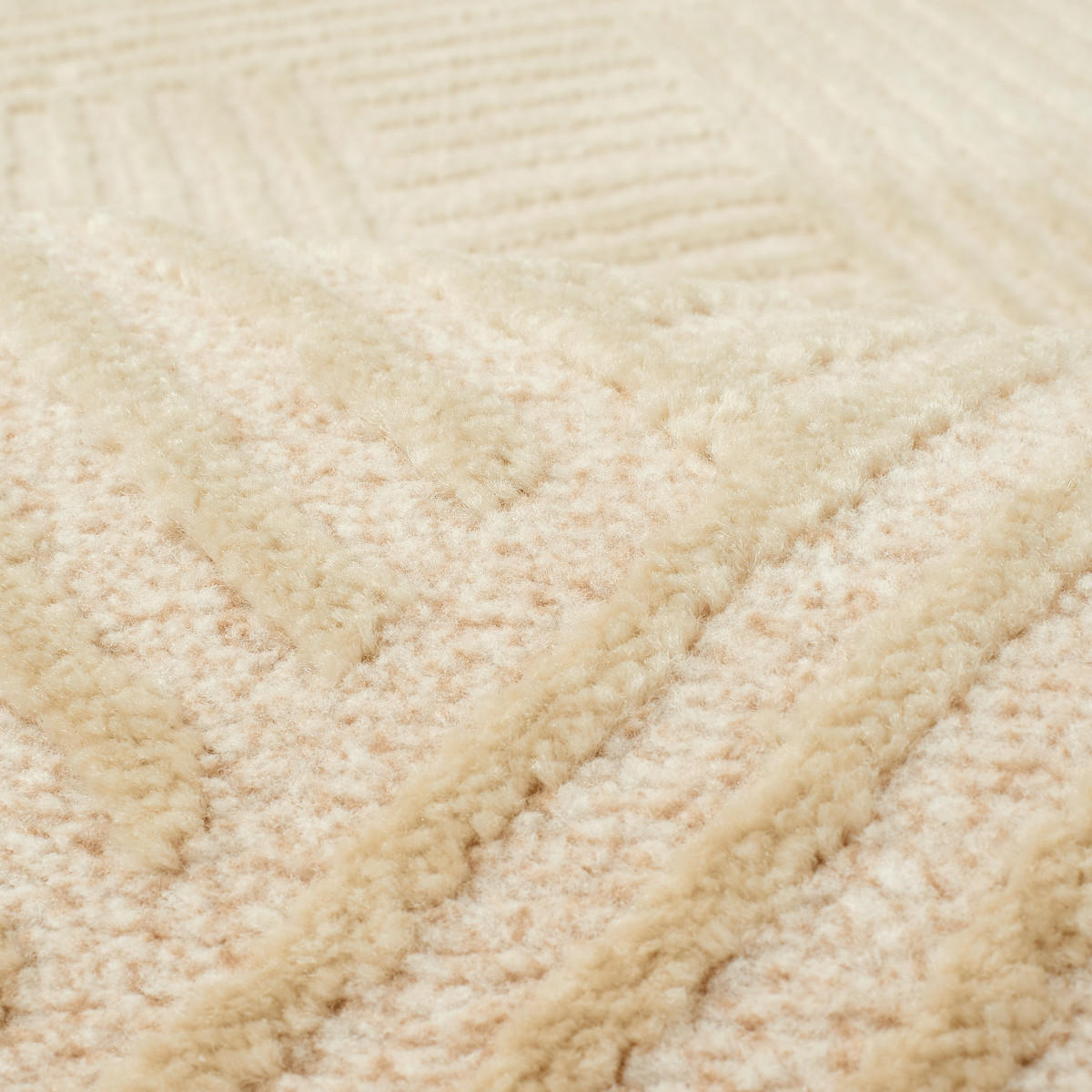 TEPPICH mit grafischem Muster in Beige Bianca 80x150 cm - Beige, Textil (80/150cm) - Nazar Rugs