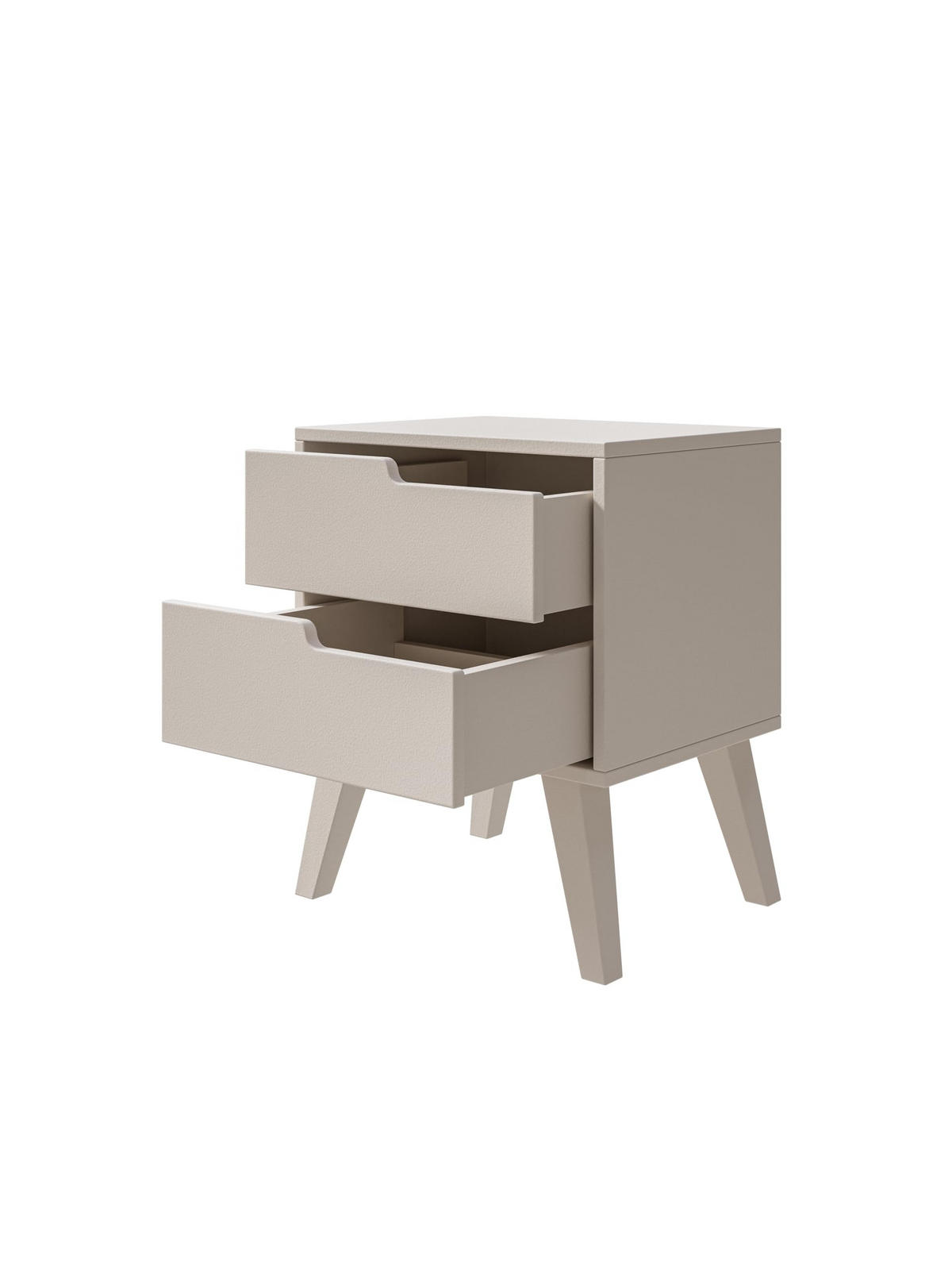NACHTTISCH Solvo 45x55x40 cm - Modern Nachtschrank zum Schlafzimmer - EIN praktischer Commode aus Spanplatten - Weiß - Weiß, Holzwerkstoff (45/55/40cm) - Chilly