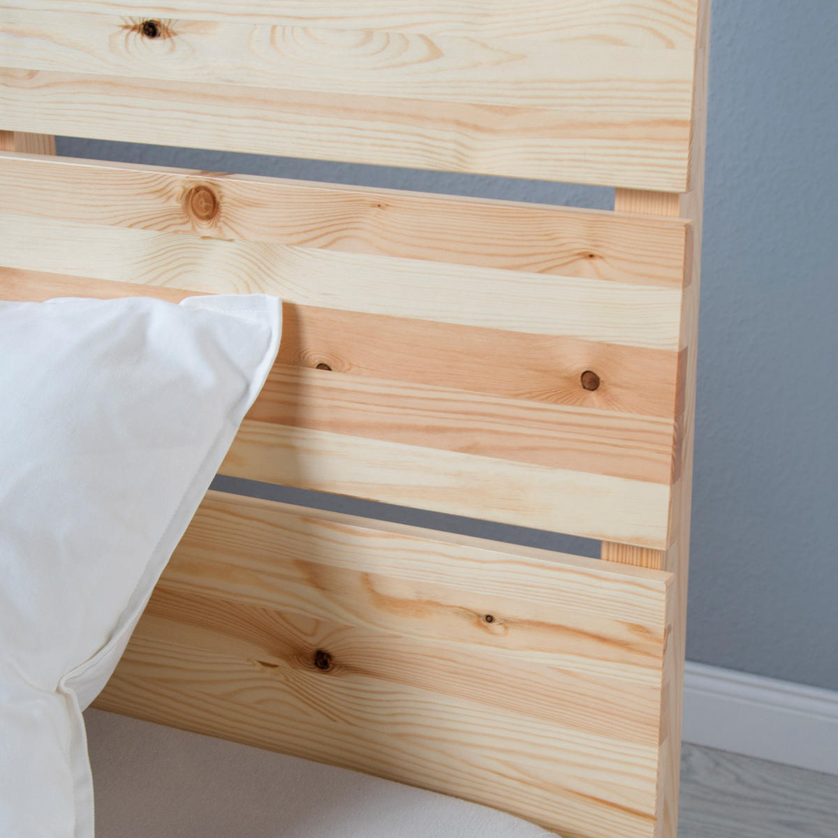 BETT 140/200 cm in Natur - Braun, Holz (140/200cm) - Homestyle4u