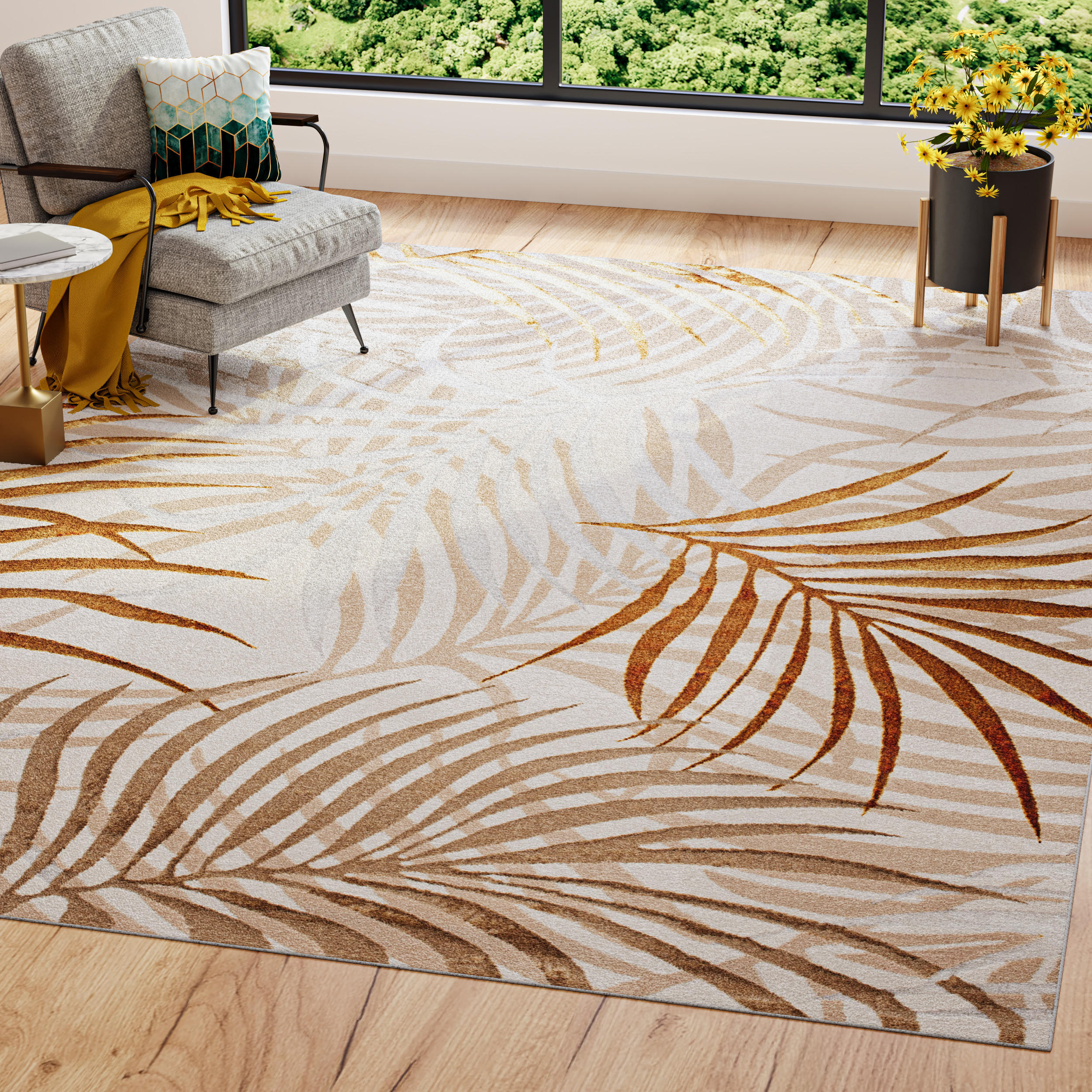 TEPPICH GOLDEN Creme 200/250 cm - Creme, Kunststoff (200/250cm) - Tapiso