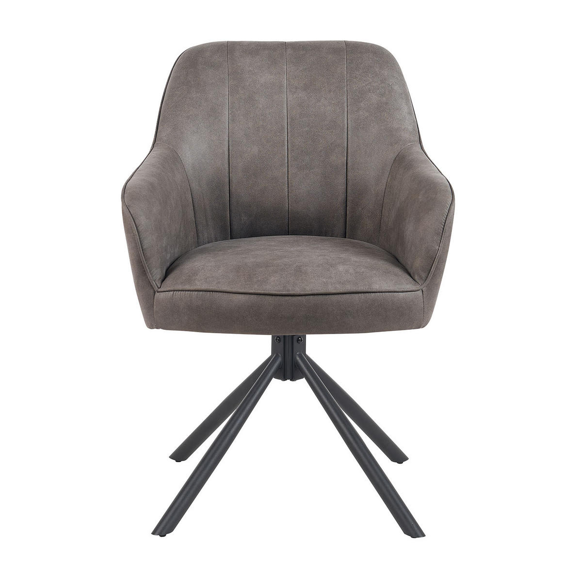 ARMLEHNSTUHL Mika-Piet - Taupe/Schwarz, Textil/Metall (60/87/65cm) - DUBI Möbel