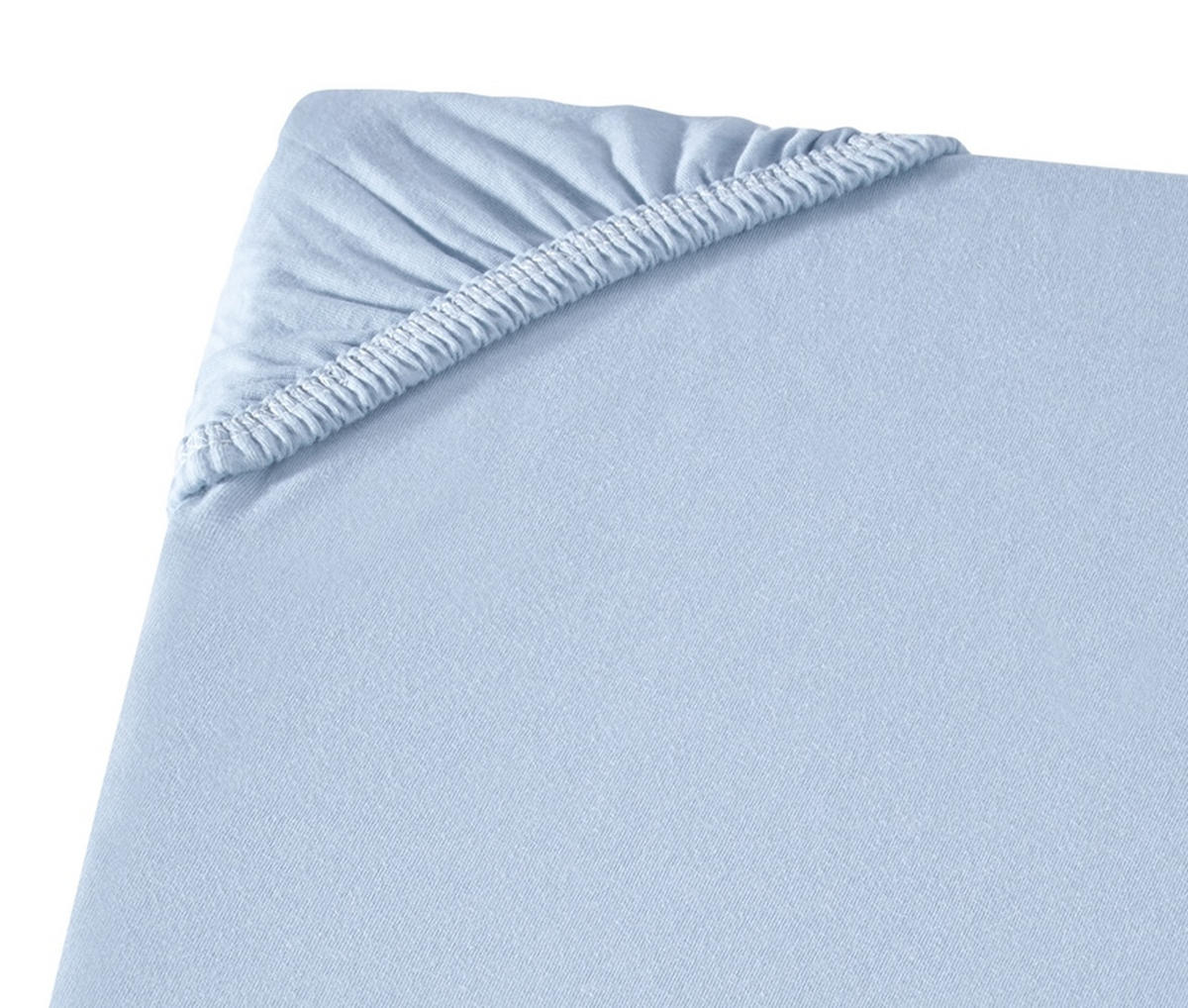 BABY-SPANNBETTLAKEN 60x120 - 70x140 cm Jersey Babybett Bettlaken aus 100% Baumwolle, Spannbetttuch Laken Uni Hellblau - Hellblau, Textil (70/140cm) - Carpe Sonno