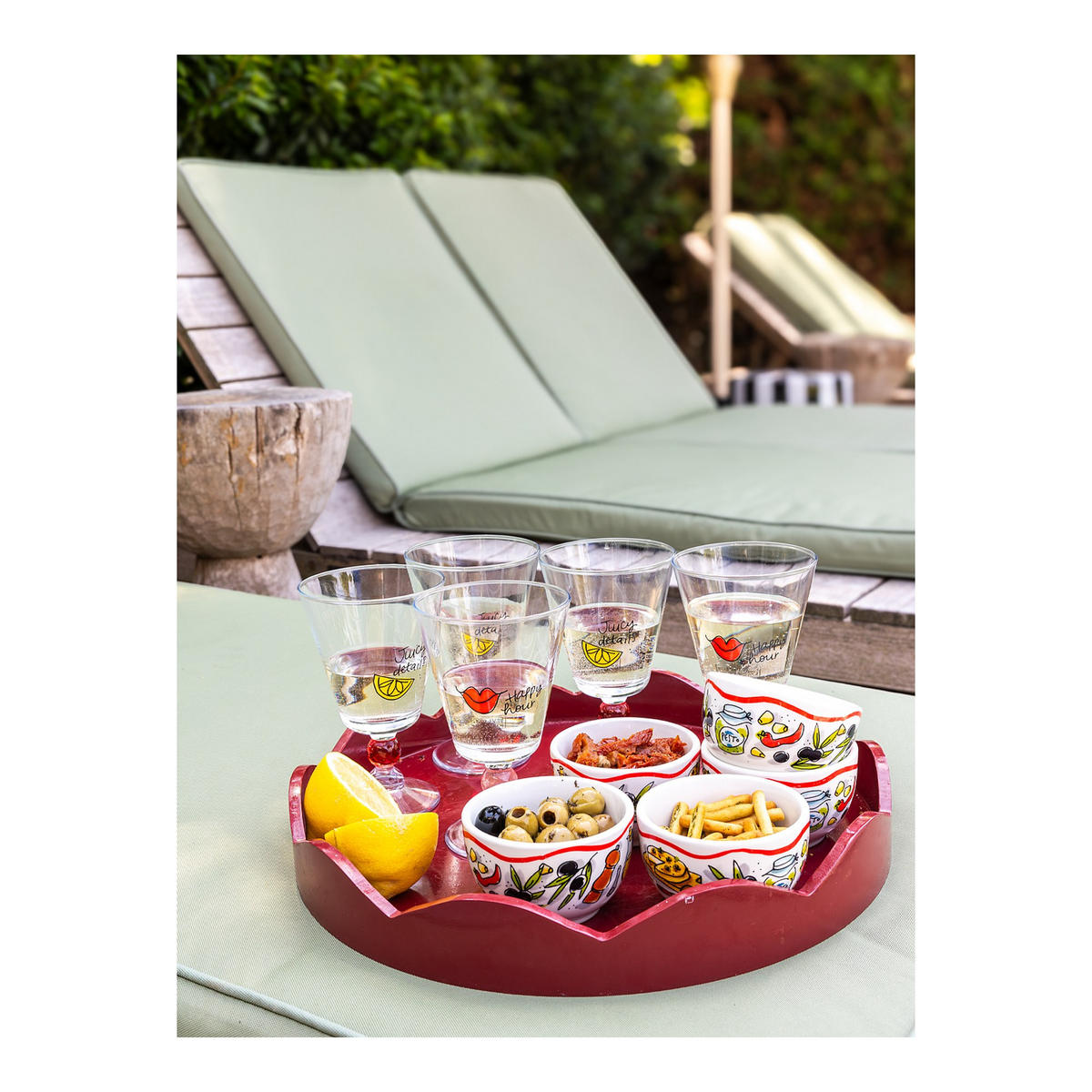 WEINGLAS Saftige Details in Bunt - 400 ml - Multicolor, Glas (0.4L) - Blond Amsterdam