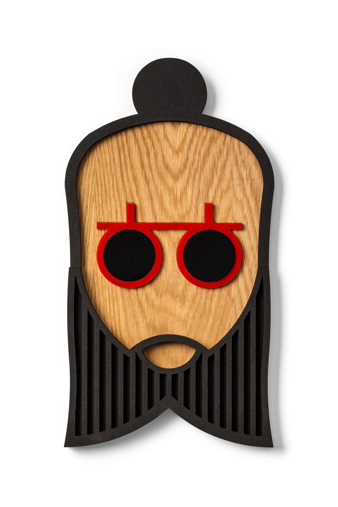 KUNSTLOFT NÁSTĚNNÁ MASKA ČERNÁ/ČERVENÁ, 22/22 CM