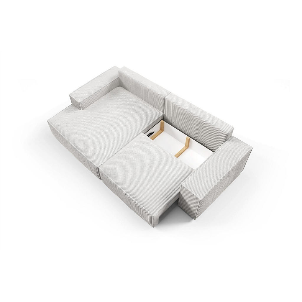 Thumbnail - Fun Möbel Ecksofa, Blaugrau, Textil, Ottomane links, 255x148 cm, Wohnzimmer, Sofas & Couches, Wohnlandschaften, Ecksofas